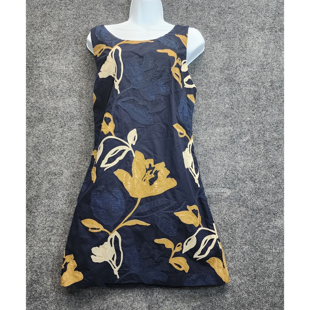 NWT Banana Republic Floral Embroidered Sleeveless Mini Shift Dress Womens Sz 12